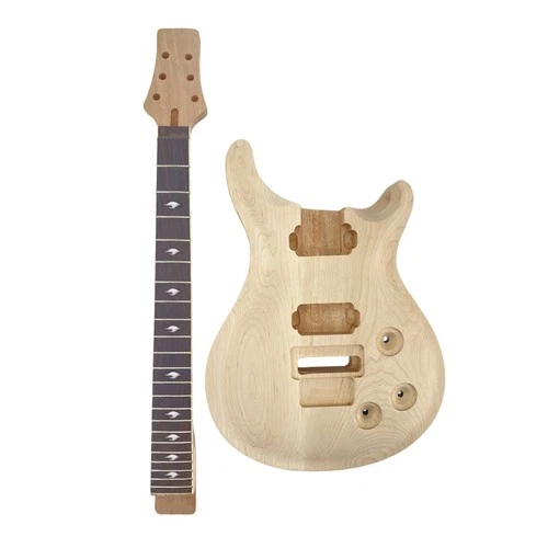 Guitar Kit Mahogany Guitar body Neck 22fret 24.75inch Set in heel Unfinished Diy