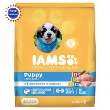 Puppy Food IAMS Proactive Health Large Breed 30.6 lb. Real Chicken 2.45 per pound