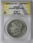 1896-S Morgan Dollar $1 Fine F 12 Details Altered Surfaces ANACS