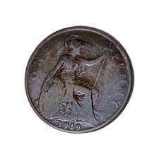 🇬🇧 1919 United Kingdom One Penny (KN Mint) – King George V