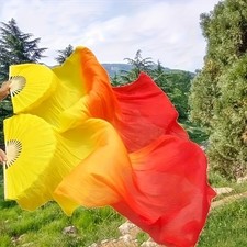 1PC Three Color Gradient Dance Performance Props, Fans, Handicrafts, Gifts