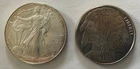 2 Silver rounds - 1 Troy Ounce Buffalo Round & 1 oz 2015 Liberty American Eagle