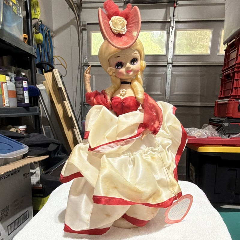 Ian Brechner Co. Miss American Beauty 8" Vintage Cloth Doll Dress & Hat 1970