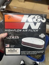 K&N HD-1390 High-Flow Air Filter – Fits 1990-1999 Harley-Davidson Evo V-Twin NOS