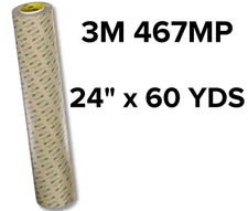 3M 467MP 24" x 60 Yds Clear Adhesive Transfer Tape, 2-Sided 2mil 200MP SEALED