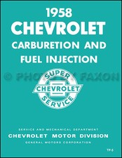 1958 Chevrolet Fuel Injection Service Training Manual Corvette Impala Chevy