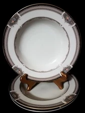 MIKASA Never Used GRANDE IVORY "LOVE SONG" (3) Rimmed Soup Bowls 89.5" #L2851 