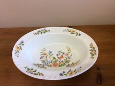 VINTAGE BONE CHINA AYNSLEY COTTAGE GARDEN OVAL GEM&Uuml;SE OFFENE SERVIERSCH&Uuml;SSEL
