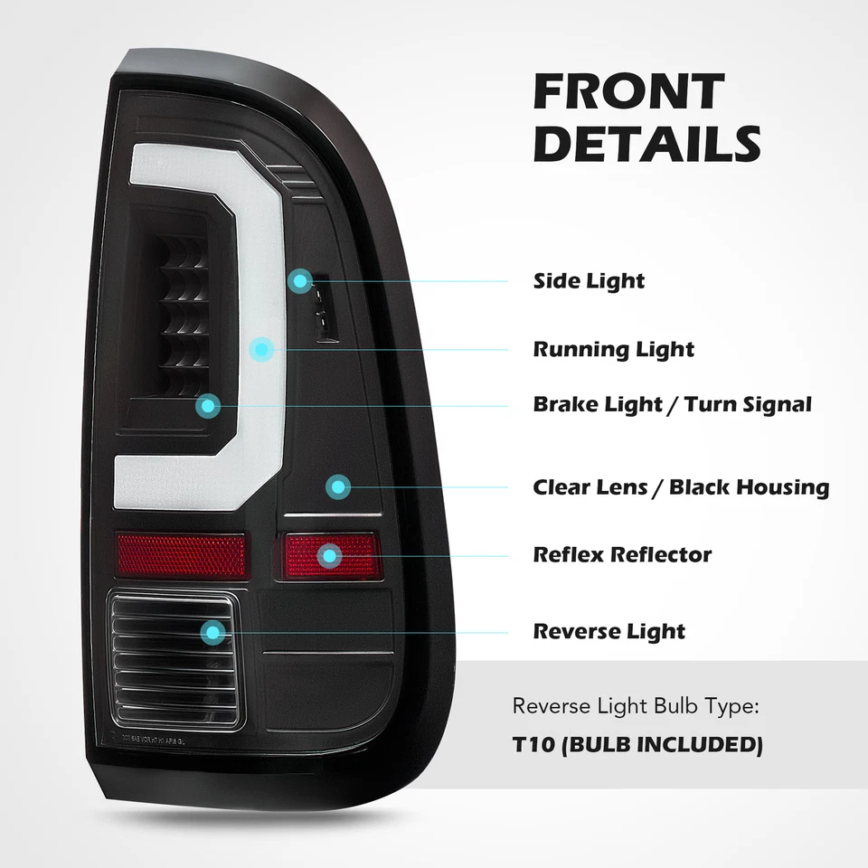 LED Tail Lights for 2008-2016 Ford F250 F350 F450 F550 Super Duty SD Brake Lamps Foto 2 de 4