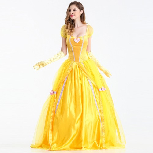 Adult Ladies Belle Beauty and the Beast Princess Fancy Dress Costume Book Week - Picture 13 of 14