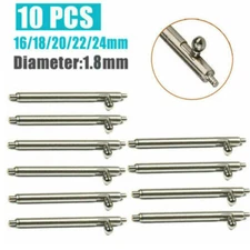 10pcs Quick Release Watch Strap Spring Bars Pins Replacement 18/ 20/ 22/ 22.5 mm