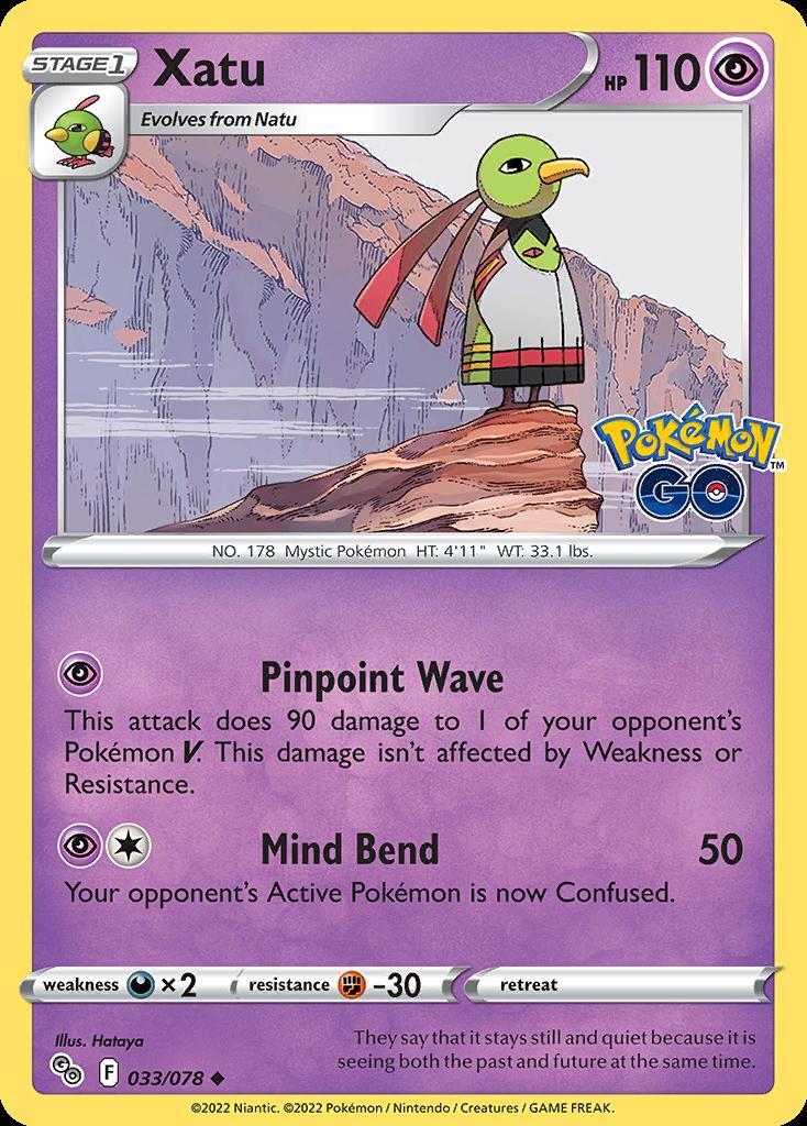 Pokemon Xatu (33/88) Pok�mon GO NM
