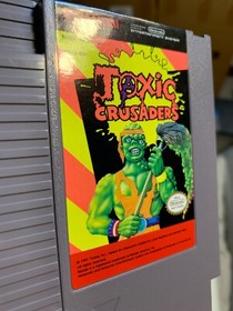 Toxic Crusaders Nintendo Nes Game cartridge + manual book tested cart sleeve