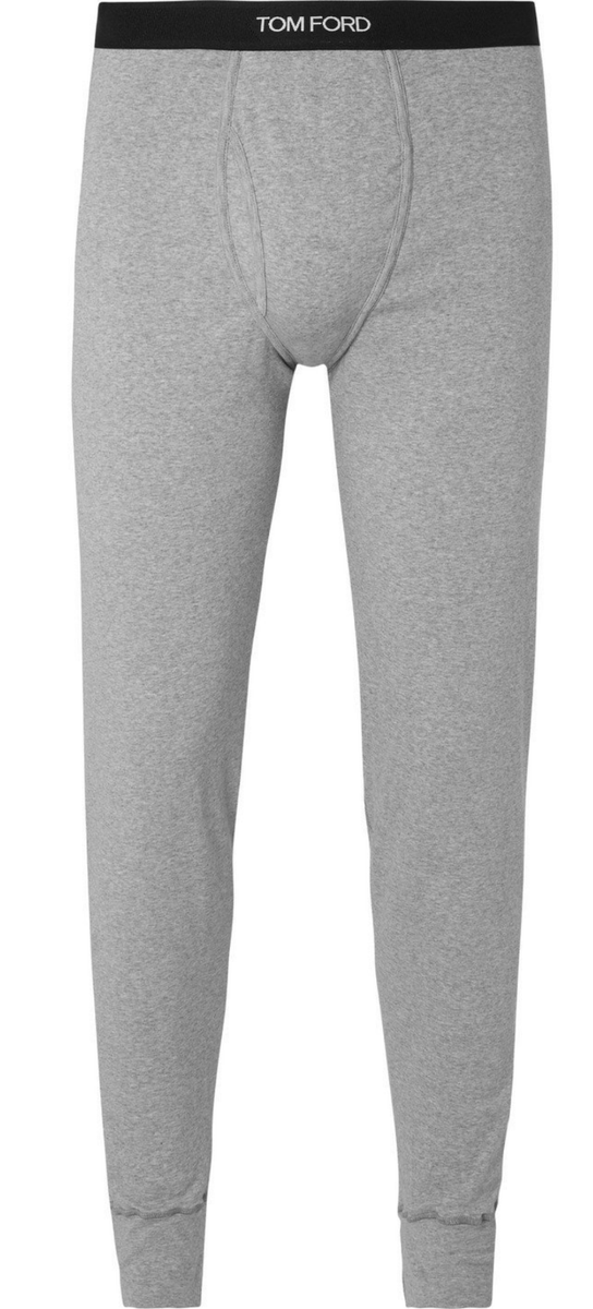 Pantalon De Luxe TOM FORD Long John - Jersey Stretch-coton Noir, Taille XXL, Slim - Neuf Avec étiquettes