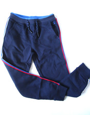 Kid  s Sweatpants Size Medium 8 Years , Blue/Stripes Elastic Waistband Pockets