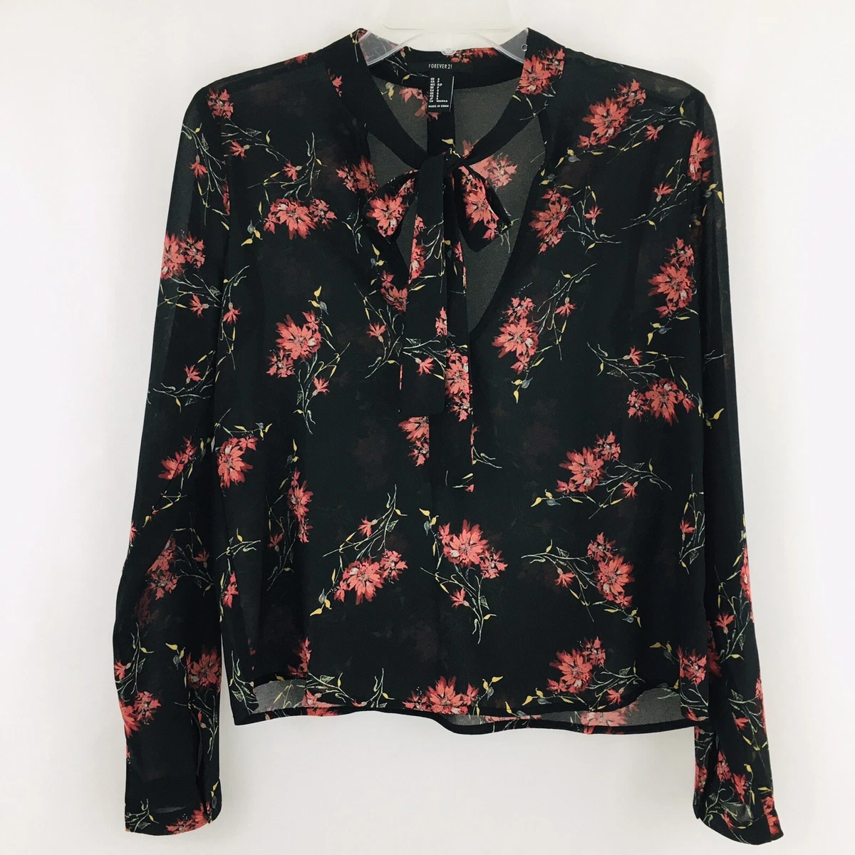 Tie neck blouse sales forever 21
