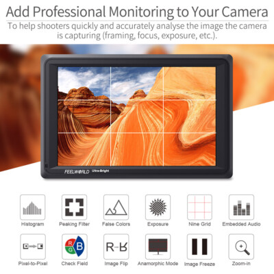 Feelworld FW279S 7'' IPS 2200nit Field Monitor 3G-SDI 4K HDMI for