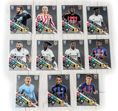 SILVER Platinum #/25 FIFA Adrenalyn 365 XL 2023 Panini - Gavi Benzema Fodden