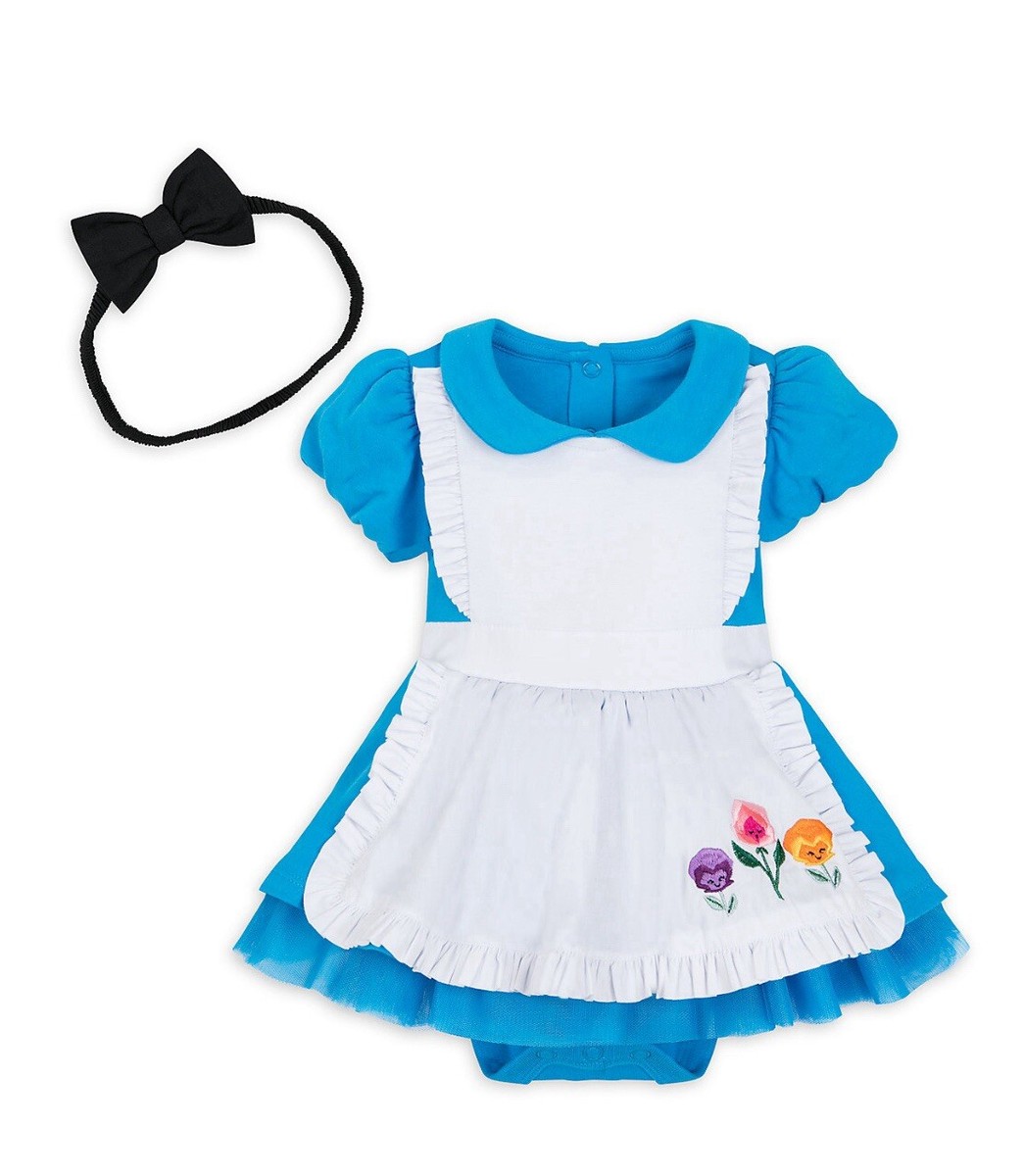 Disney Store Alice In Wonderland Baby Dress Size 6-9 Months