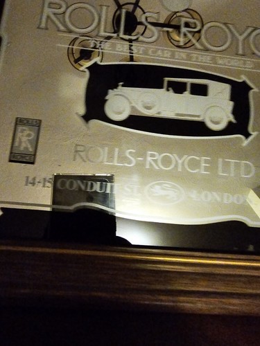 1920's Rolls Royce "The Best Car in the World" Adv. Mirror With Wooden Frame 14" - Picture 3 of 24