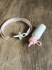 Vintage 1970s Baby Bottle PINK & Replica WHITE Dummy Tiny Tears dolls NO DOLL