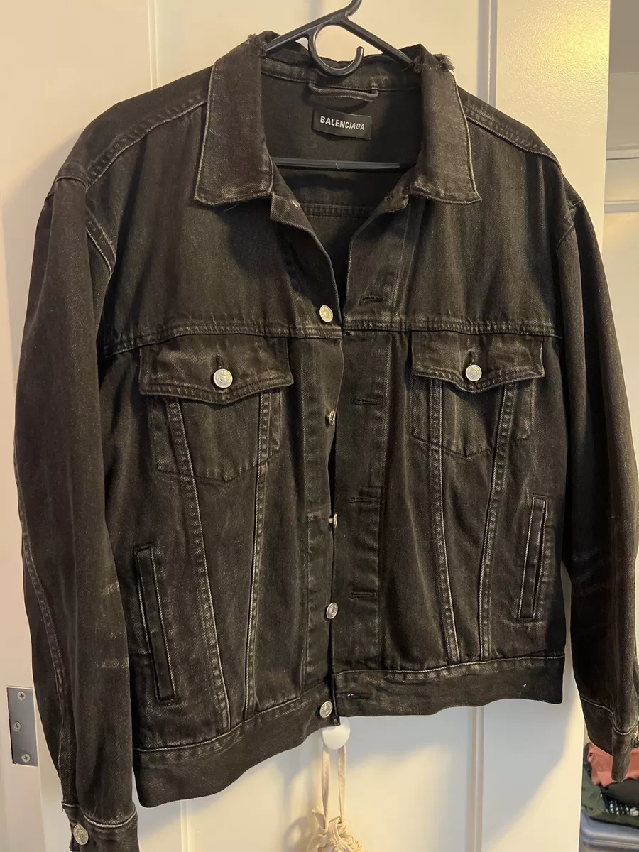 men balenciaga denim jacket
