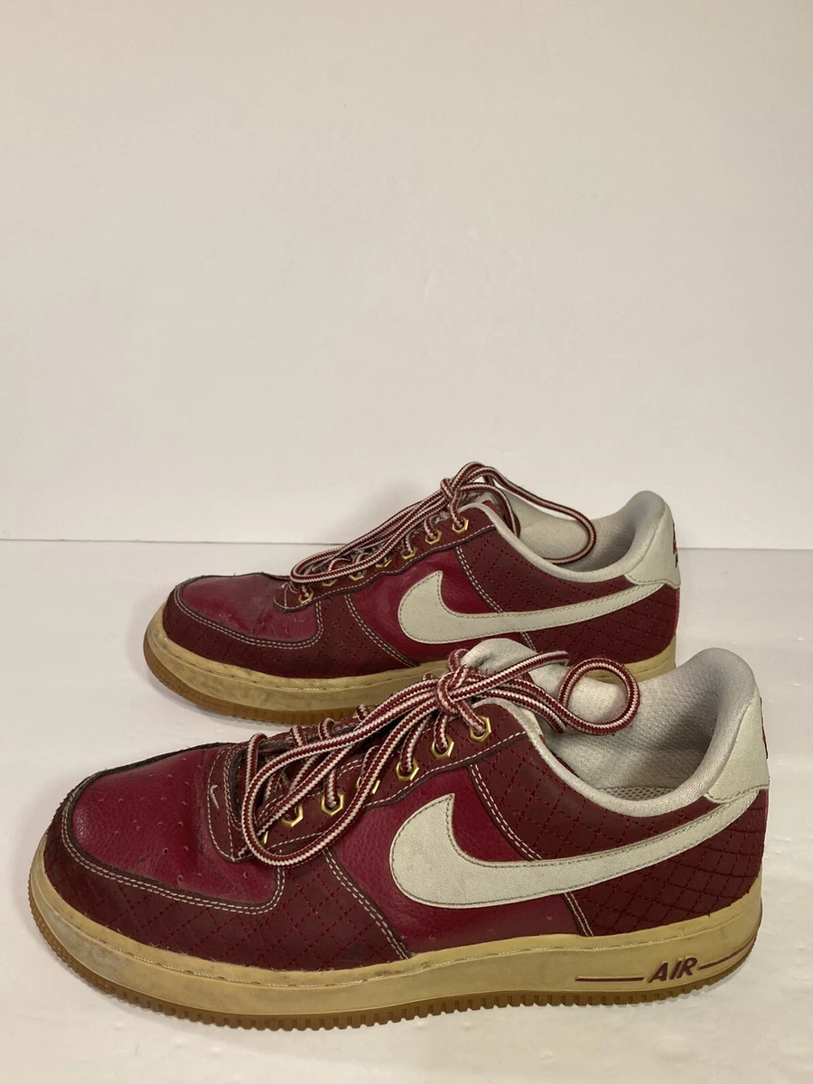 Nike Air Force 1 Low Team Red Light Bone Gum Trainer 488298 625 Size 8