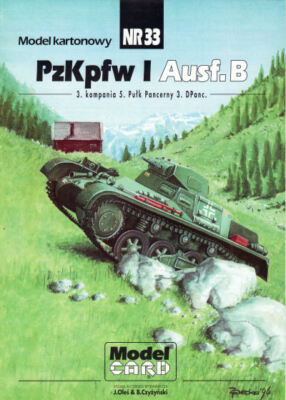 Model Card - 33 - Panzerkampfwagen PzKpfw I Ausf. B - 1:25