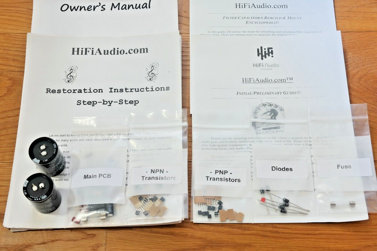 Hafler P1500 Restoration Kit repair rebuild upgrade recap filter
