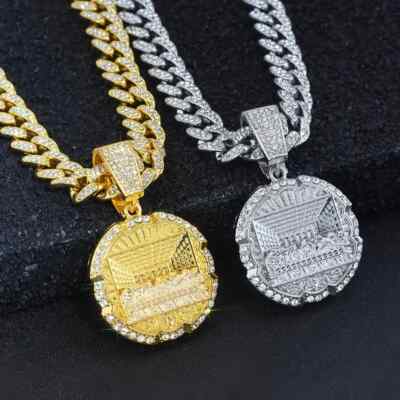 14k Gold Plated Big Last Supper Cubic-Zirconia Hip Hop Pendant 30 Cuban Chain e
