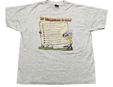 Golf T-Shirt Vintage Top Ten Reasons XL Made In USA Screen Stars Best