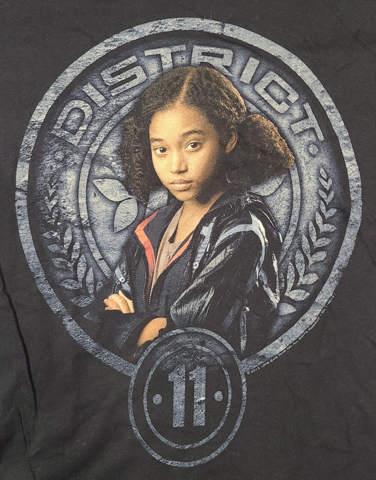 The Hunger Games Rue District 11 T-Shirt Junior Women's Size Small Black  Tultex | eBay