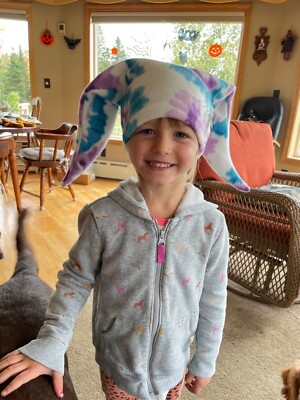 Gray Warm Fleece Jester Ski Hat Adjustable Velcro Southwest Design Vintage bula fleece jester - Gem main image 3
