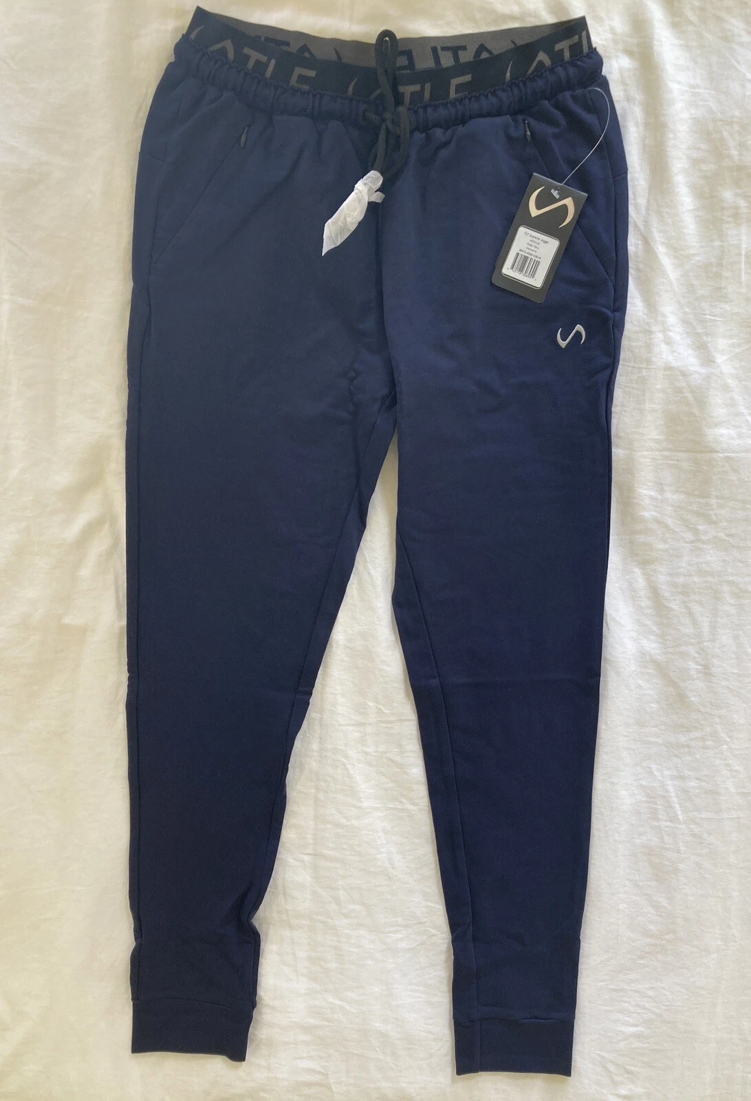 NEUF ! TLF Apparel Supreme Jogger Pantalon COTON bleu blanc taille M non porté dans son emballage