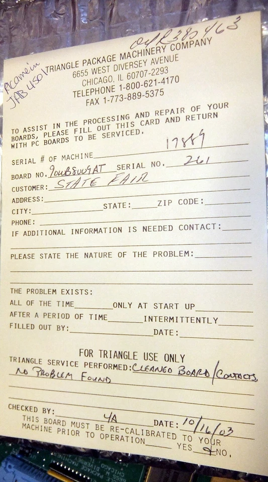 Triangle 90WB8009AT Card - Image 3 of 3