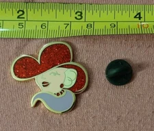 2004 Red Hat Lady Ladies Society Chic Whimsy Glitter Bag Jacket Lapel Pin