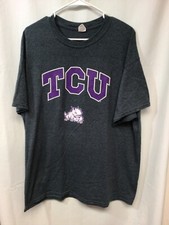 Texas Christian University (TCU) Gray Large Cotton Blend T Shirt