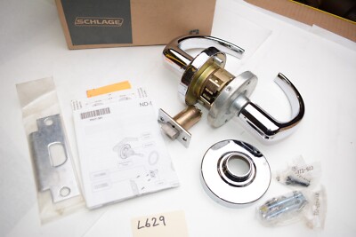 Schlage ND SPA Passage Cylindrical Lock, Sparta Lever, Non-Keyed