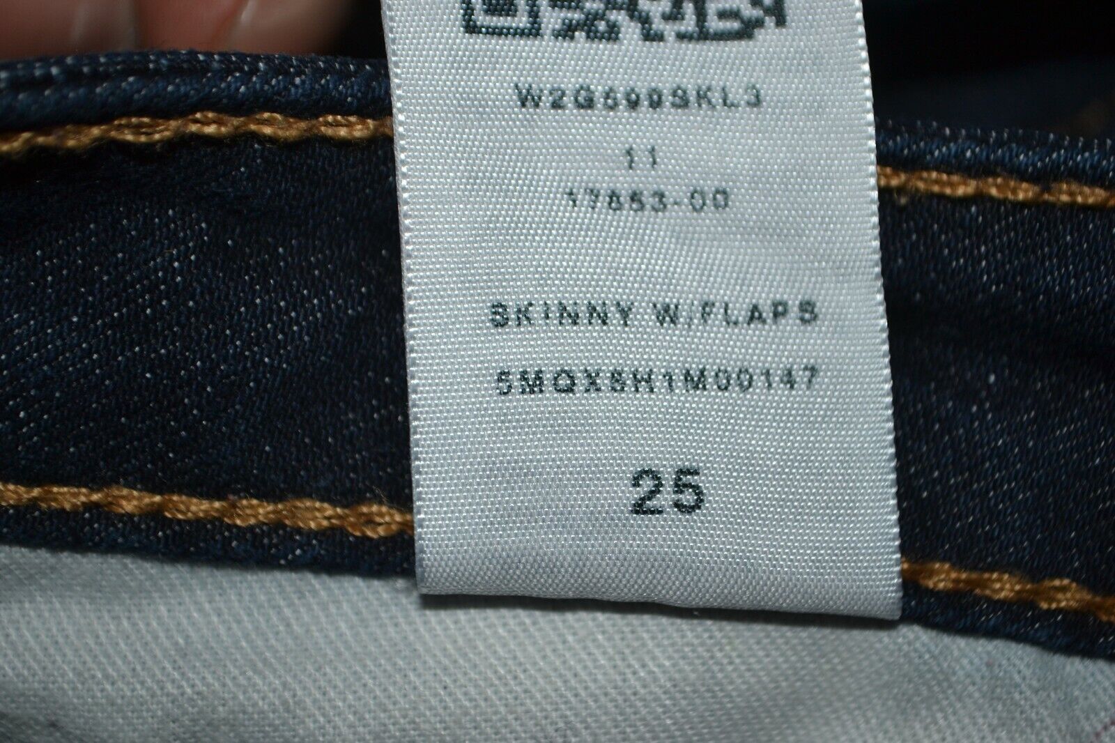 True Religion Women's Skinny Pocket Flaps Dark Blue Jeans Sz 25x31 thumbnail 10