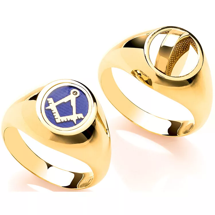 9ct gold masonic swivel ring clearance