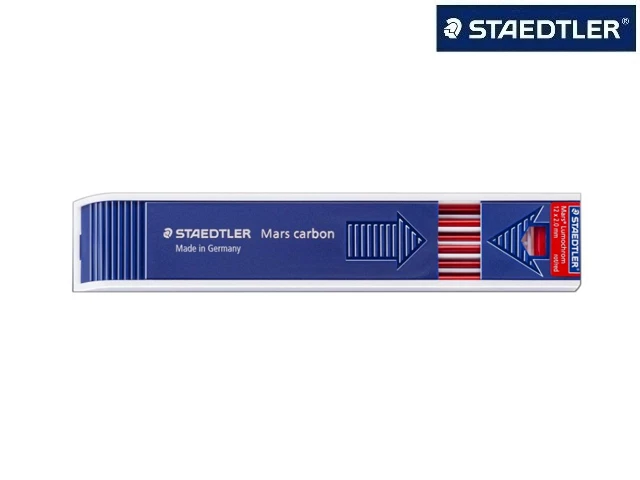12x STAEDTLER Zeichenmine 2,0mm rot 204-2 Farbmine TK-Mine MARS® carbon NEU&OVP
