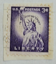 U.S. Postage Stamp ~ Statue of Liberty ~ Cancelled/Posted ~ 3¢ Purple Stamp -015