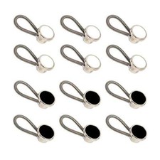 12-Pack Elastic Metal Collar Extenders Neck Extender Wonder Button for Men