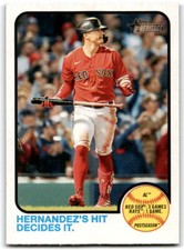 2022 Topps Heritage #201 Hernandez's Hit Decides It Boston Red Sox