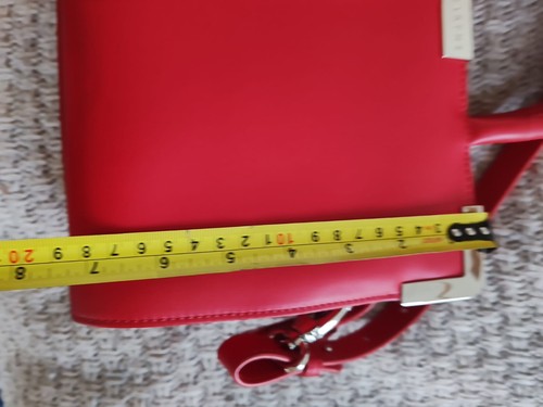 Borsa LAMARTHE Paris rossa in vera pelle con tracolla - Foto 7 di 7