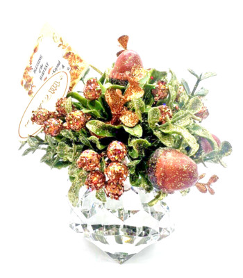 Ganz Kissing Krystal Acrylic Ornament Blessings Of The Harvest Christmas Gold 5 
