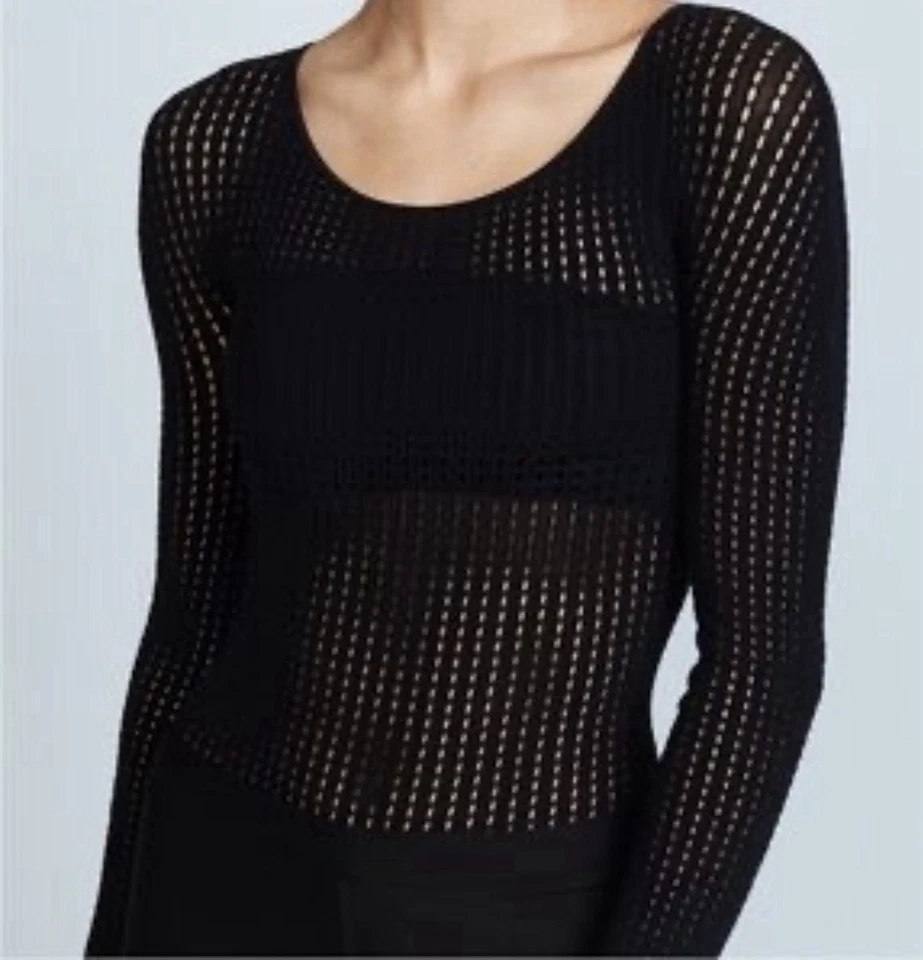 Top Wolf Word Azul Pizarra Malla Manga Larga Talla S Nuevo con Etiquetas Foto 3 de 3