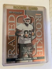 Cleveland Browns Tulane jajuan Dawson 2500 made  donruss rated rookie FB card. rookie card picture