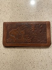 Oberon Design Pebbled Leather Check Book Cove...