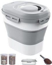 30-35 Lbs Dog Food Storage Container Collapsible Dog Food Container with Airt...